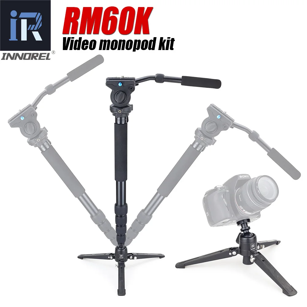 Видео-монопод RM60K из алюминиевого сплава для DSLR камеры видеокамеры с плавающей