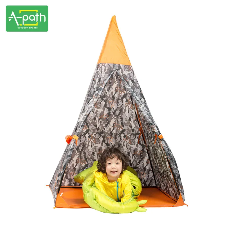 

Outdoors 2 Person Tipi Tent Ultralight Teepee Folding Tourist Ultralight Garden Children Camouflage Beach for Tent