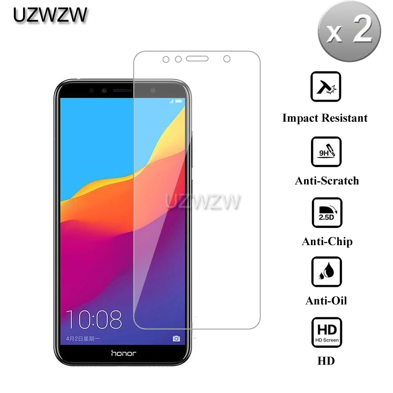 

2pcs 0.26mm 9H 2.5D Tempered Glass For Huawei Honor 7C 5.7 inch Russian Version Screen Protector Glass For Huawei Honor 7C Glass