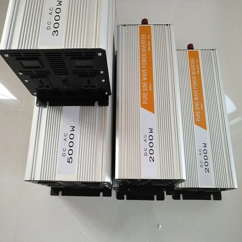 

dual digital display off grid 2KW 2000W DC12V/24V/48V to AC110V/220V pure sine wave inverter for home electrical appliances