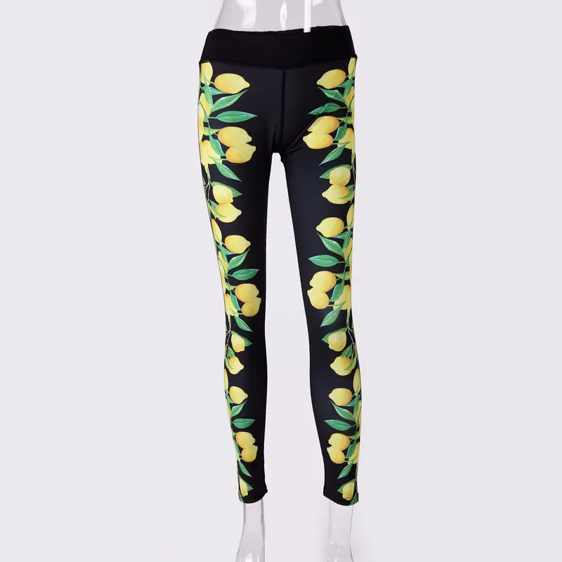 ZOGAA Lemon Printed Jacquard Hip Elastic High-waist Bottom Pants womens leggings leggins sport women fitness printed leggings ZOGAA Lemon Printed Jacquard Hip Elastic High-waist Bottom Pants womens leggings leggins sport women fitness printed leggings