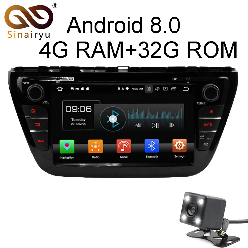 Android 8 0 8 Core 4G RAM Car DVD GPS For SUZUKI SX4 S CROSS 2014