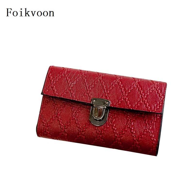 

Foikvoon Women Messenger Bags Handbags PU Leather Fashion Female Shoulder Bags Chain Solid Color Ladies Lock Buckle Small Bags
