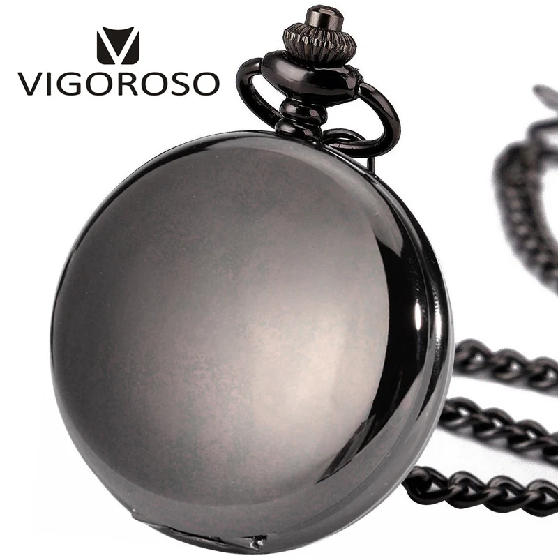 Black Alloy Vintage Anti Pocket Watch Steampunk Double Hunter font b Mechanical b font Skeleton Pocket