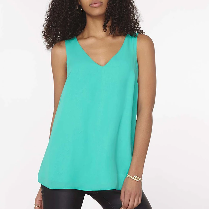 

Sexy Sleeveless Backless Hollow Out V-neck Blouses Fashion Summer Chiffon Shirts Solid Casual Femininas Blusas Plus Size S-6XL