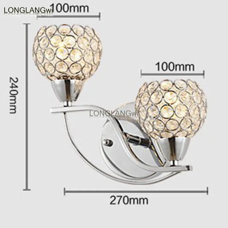 Хрустальный настенный светильник Современный Бра Мода K9 кристалл настенный светильник двойной ползунок светильник