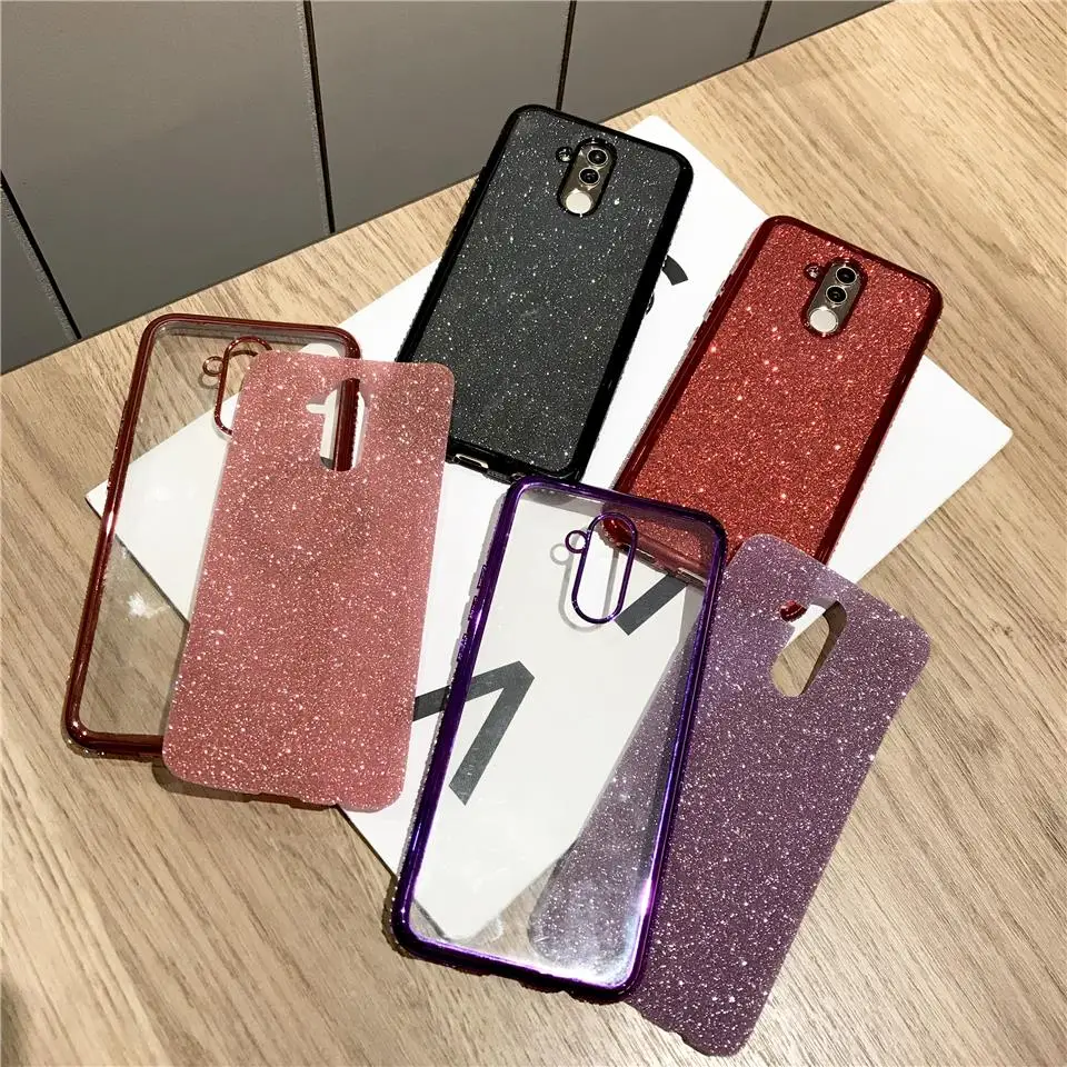 Алмазный Корпус из ТПУ для Huawei Mate 20 Pro 10 Lite P20 P30 Nova 3 Honor 8X 7X Блестящий бампер iPhone X XR XS