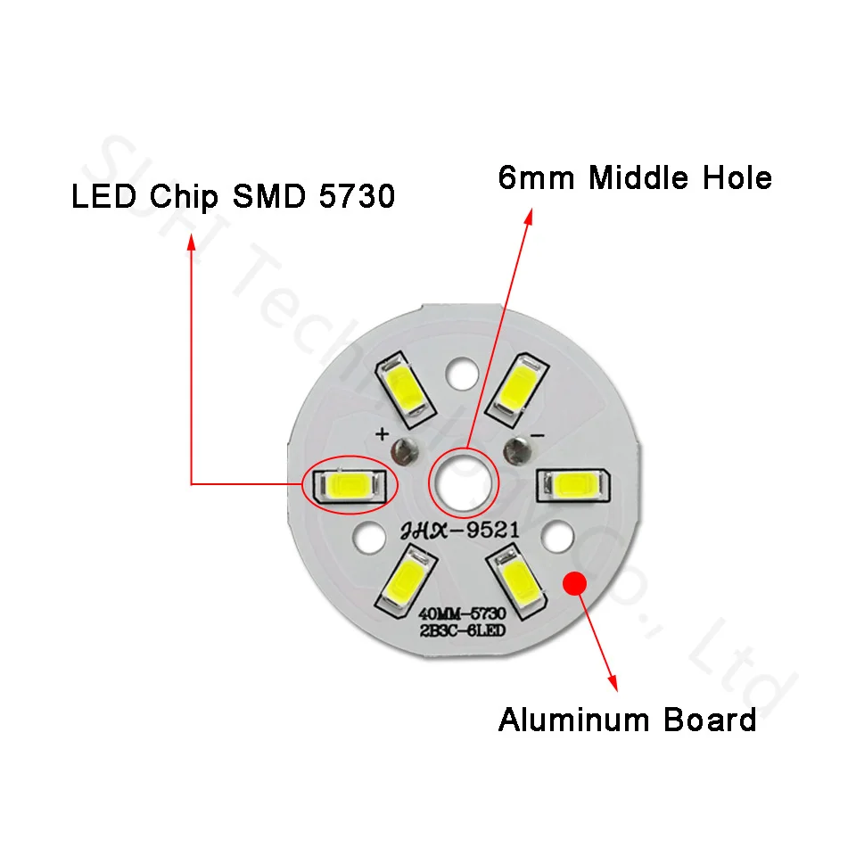 10 шт. 3 Вт 5 Вт 7 Вт 9 Вт 12 Вт 15 Вт яркость SMD5730 светодиодный светильник Панель Белый теплый белый светодиодный светильник для потолка PCB для потолка светодиодный