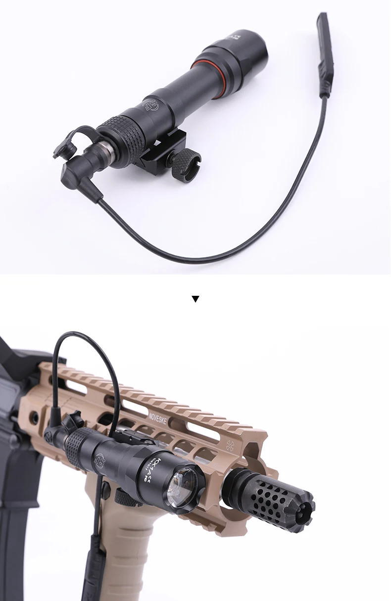 Тактический M600 M300 мини Scout свет открытый винтовка Охота фонарик 500 люмен оружие Свет светодиодный Lanterna Fit 20mm Железнодорожный