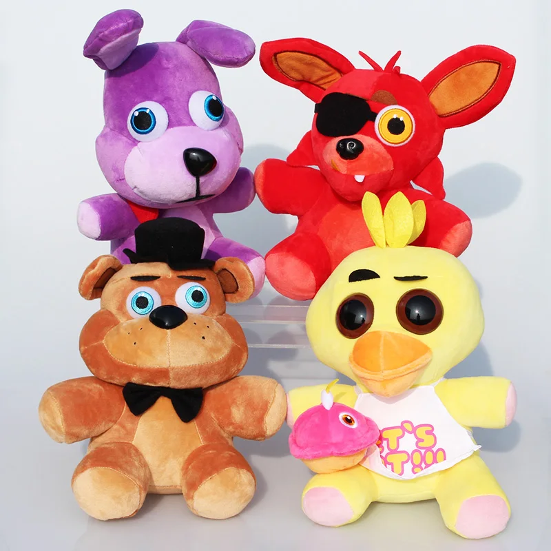 25CM Hot FNAF Five Nights Plush Toys At Freddy Animal Bonnie Foxy Peluche  Stuffed Plush Doll