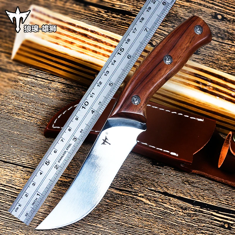 

Voltron outdoor camping survival knifehigh hardness tactical hunting EDC self defense sharp diving knife straight knife