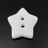 50pcs 5/8" 2-Holes Star Shaped Resin Buttons White Buttons Fit Sewing Craft Scrapbooking 15.0mm 1