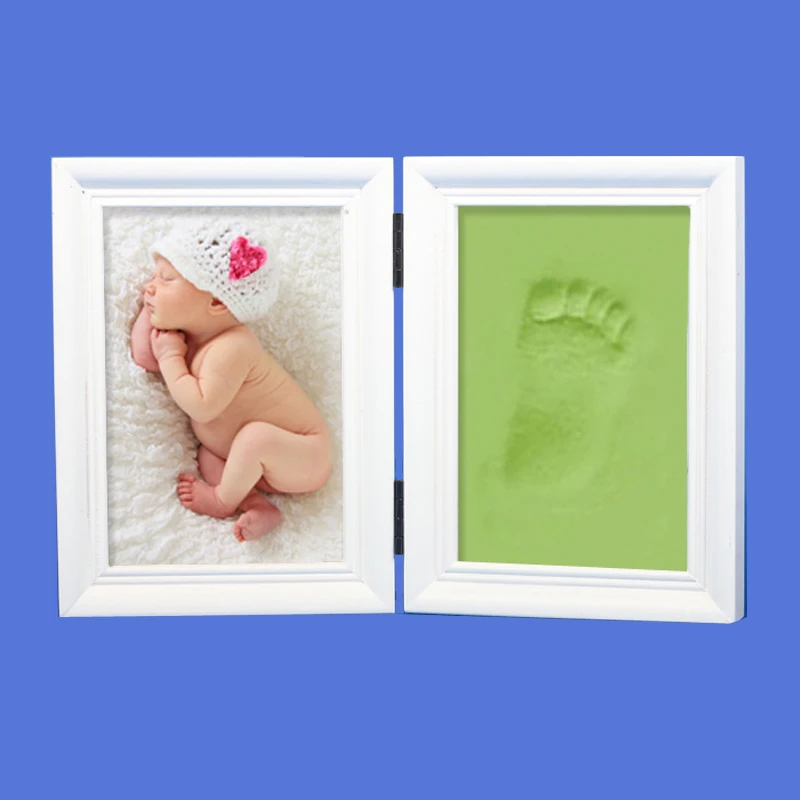 

Baby Photo Frame Footprint Handprint Imprint Cast Gift Set Picture With Soft Clay Decoration Souvenir Gift