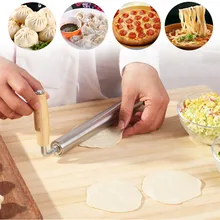 Новая креативная Регулируемая антипригарная Скалка из нержавеющей стали для приготовления клецки для кожи тесто роликовая Горячая Инструменты для торта Прямая поставка