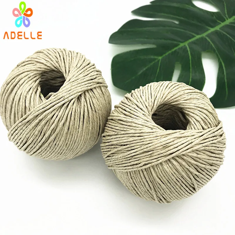 Fine Organic Waxed Hemp yard Twine 1.5/2mm x140m Polished Natural