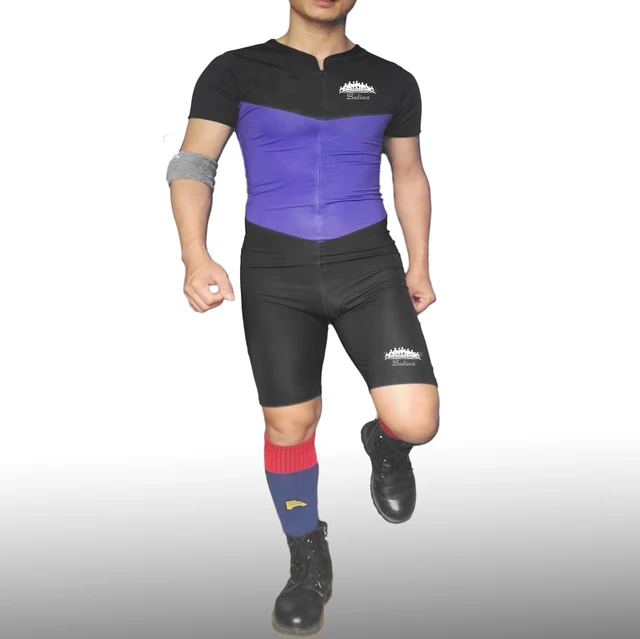 Man Track & Field Fast Speedsuit One Piece Running Suit Professional Athlete Leotard Tight Fast