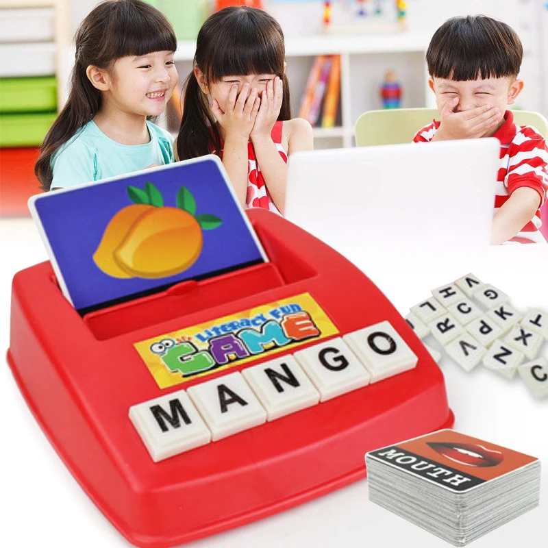 

2019 Funny English Letters Machine ABS Tearproof Card Word Spelling for Educational Drop Shipping