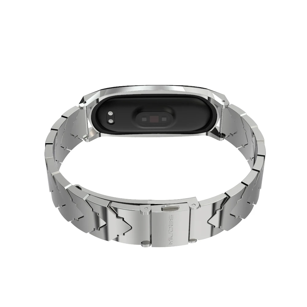 Mi jobs металлический ремешок для mi Band 4 ремешок Безвинтовой браслет из нержавеющей стали для Xiaomi mi ремешок 4 Металлический сменный ремешок