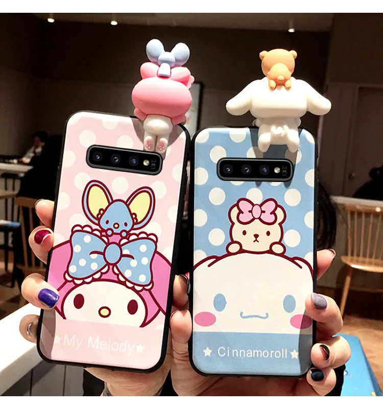 Милый мягкий ТПУ чехол для телефона SAM S10 3D My melody для samsung Galaxy S10 plus S9 S9P S8 S8p S7 Edge Note 8/9 задняя крышка с мультяшной собакой