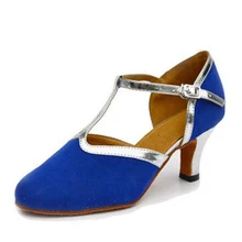 Новинка; ; синие замшевые с закрытым носком танцевальная обувь Костюмы для бальных танцев Salsa Костюмы для латиноамериканских танцев Вальс Танго Бачата Танцы Обувь все Размеры