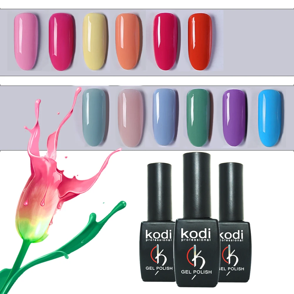 2018 Kodi new series gel nail polish nail art vernis semi permanant uv gel polish base coat top coat unhas bluzki Lacquer unha