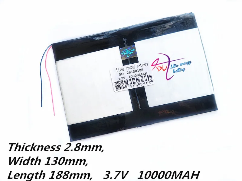 Планшетный ПК talk9x u65gt, аккумулятор 28130188 3,7 V 10000mah литий-ионный аккумулятор для планшетного компьютера