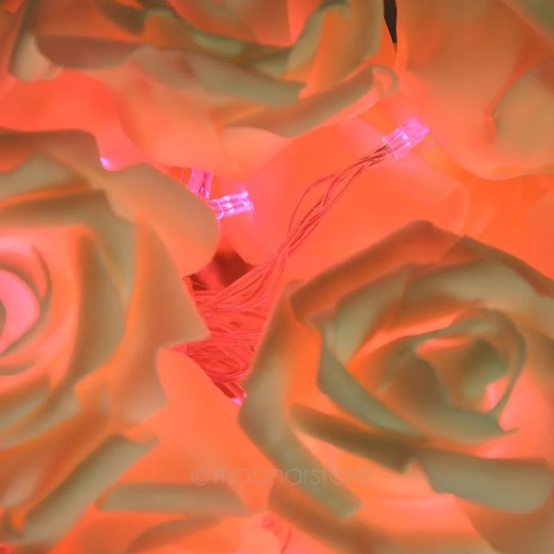 Цветок розы свет струны праздничное свадебное украшение AA батарея супер яркий