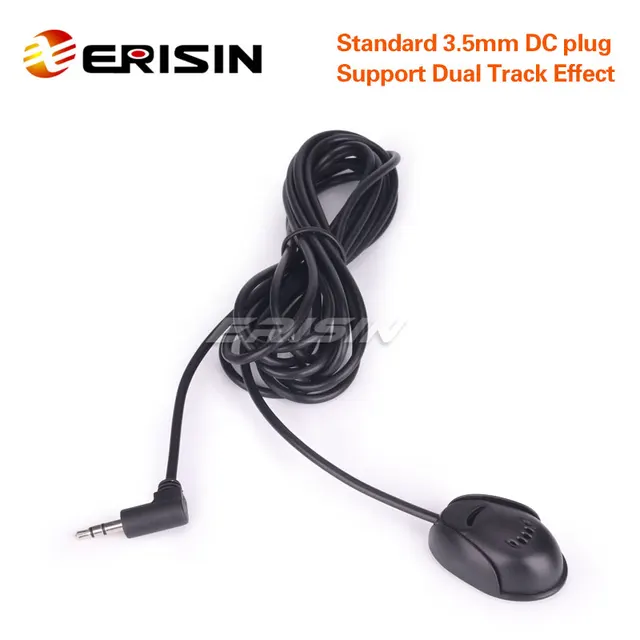 Erisin Es008 Mini Microphone Externe 35mm Prise Cc Pour Autoradio