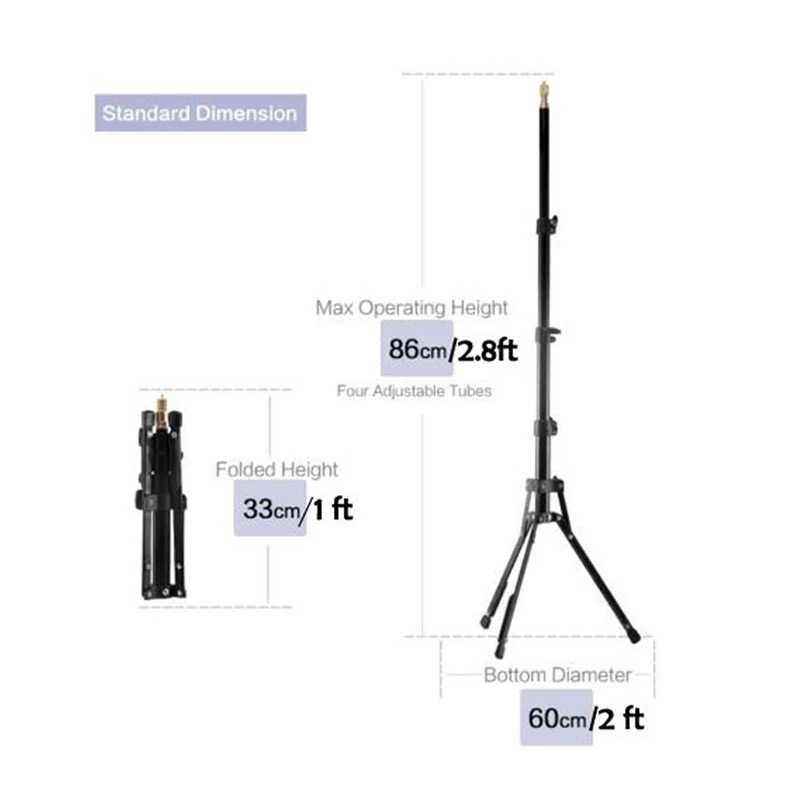  Meking Photo Studio Heavy Duty MF-6027B short Version Light Stand for video lighting support system