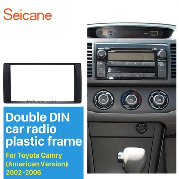 

SeicaneNice Double Din Car Radio Fascia for 2002-2006 Toyota Camry American Version Audio frame Dash Mount Surround Panel