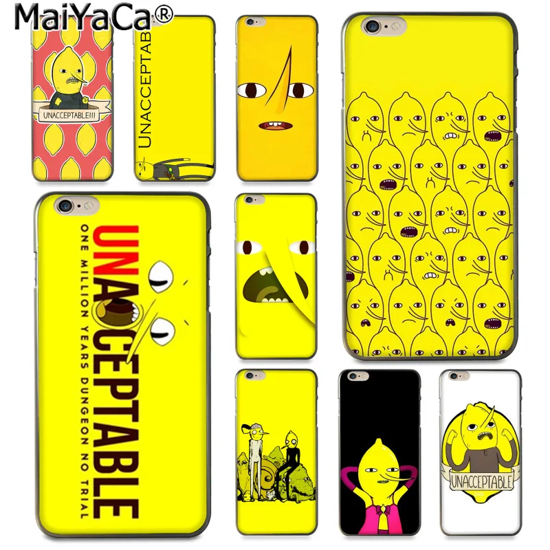 

MaiYaCa Adventure Time UNACCEPTABLE Funny Lemongrab New Fashion phone case for iphone 11 pro 8 7 66S Plus X 5S SE XS XR XS MAX