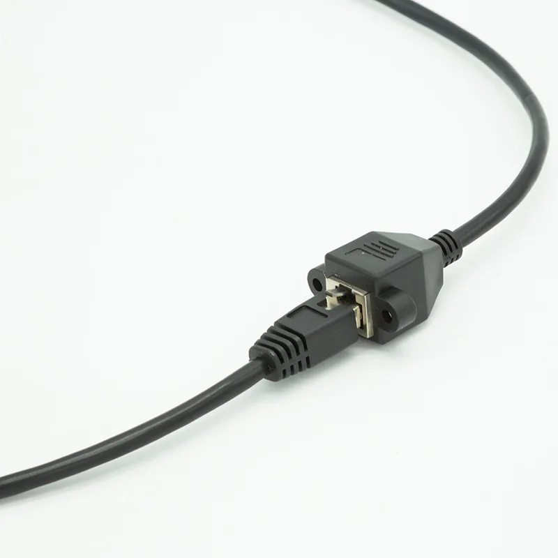 Сетевой Удлинительный кабель RJ45 штекер к гнезду винт Панель Крепление Ethernet LAN для