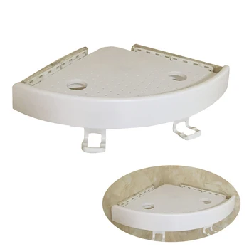 

Kitchen Bathroom Wall Corner Shelf Strong Suction Triangle Storage Shelves Rack