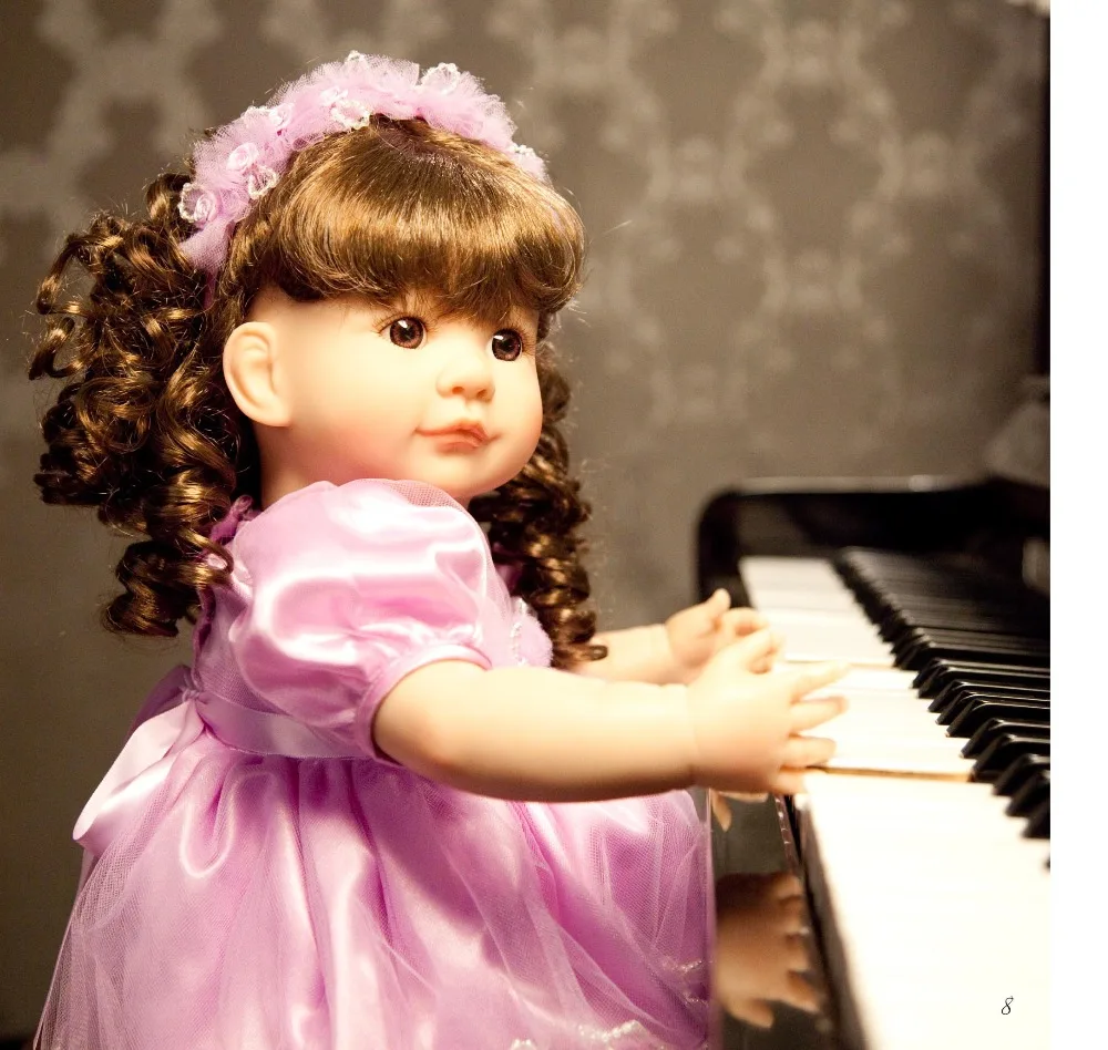 

50cm Silicone Vinyl Reborn Baby Doll Lifelike Newborn Princess Toddler Alive Bebe Doll Fashion Birthday Gift Play House Toy