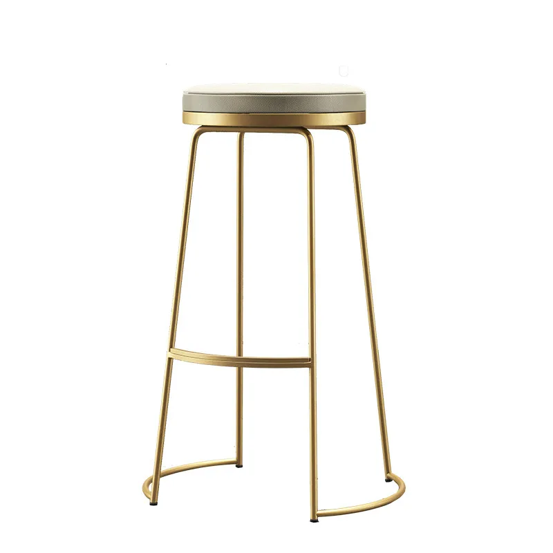 20%New Nordic Bar Stool Modern Minimalist Bar Stool Wrought Iron Front Desk High Stool Stool Tea Shop Plug In Electric Wind Cha