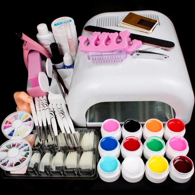Nail Gel Kit 36w Led Uv Lamp Polish Manicure Pedicure Set Nail Gel Kit 36w Led Uv Lamp Polish Manicure Pedicure Set Art Tools