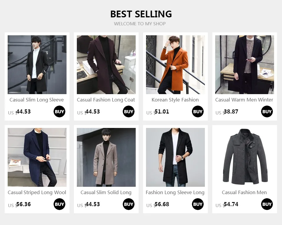 Casual Slim Winter Fashion Long Wool Coats Warm Turn Down Collar Wool Blend Coat and Jacket Solid Single Breasted Coat Overcoat