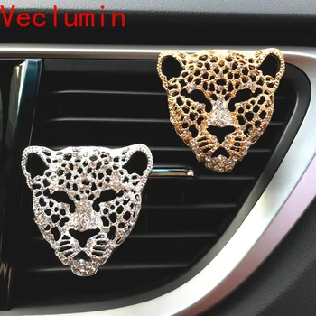 

Car Air Freshener In Auto Interior Decor Aroma Car Diffuser Vent Clip Diamond Leopard Solid Perfume Bling Car Accessories Auto