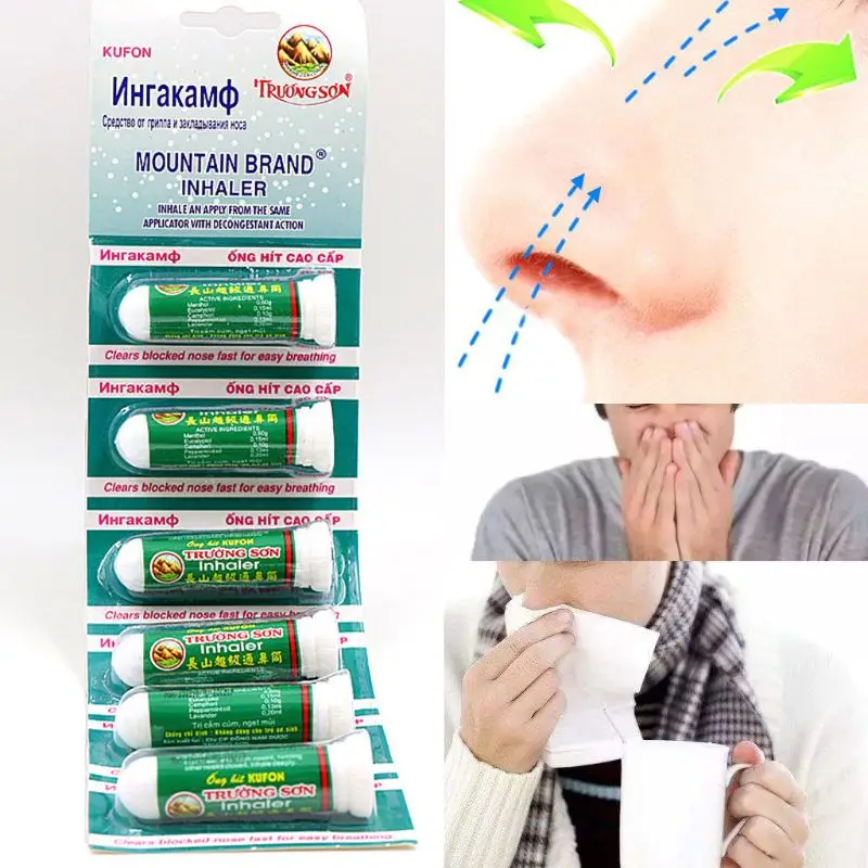 

Natural Mint Herbs Rhinitis Inhaler Sinusitis Nasal Congestion Relief Itchy Allergy Runny Nose Medicine Treatment