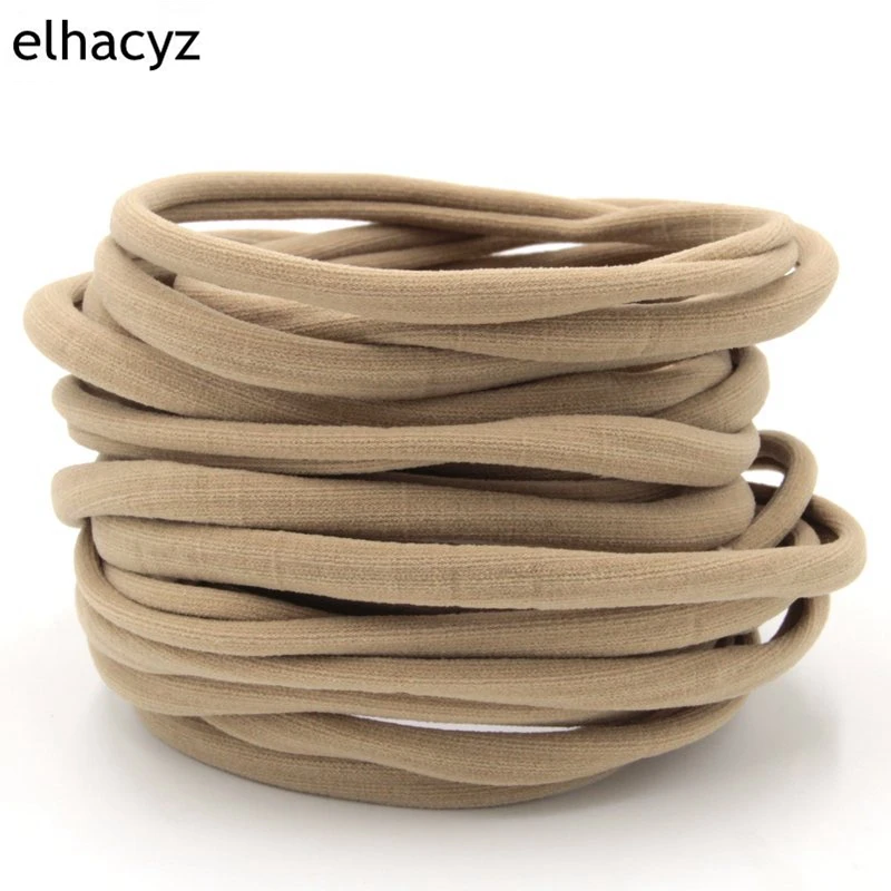 

60pcs/lot 20 colors 2019 New 10mm Solid FOE Elastic Headwear Nylon Headband, Hair Headbands, Hairband DIY Hair Accessories
