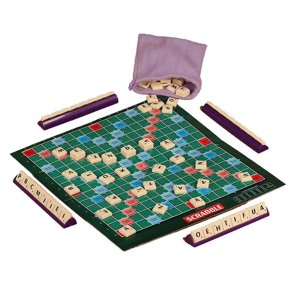 Английская французская версия паззлы доска орфография Scrabble Настольная игра Кроссворд орфографическая игра для детские головоломки доска