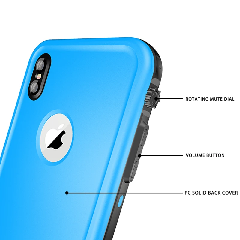 IP68 настоящий водонепроницаемый чехол для дайвинга iPhone XR XS Max защитный под водой