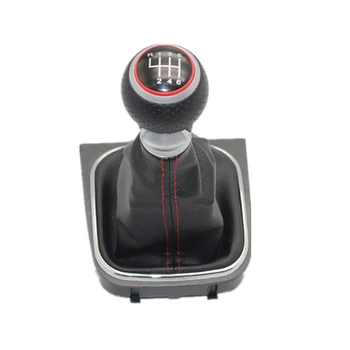 

For VW Golf 5 MK5 R32 For GTI 2004 2005 2006 2007 2008 2009 Car-Stying 6 Speed Car Gear Stick Level Shift Knob With Leather Boot