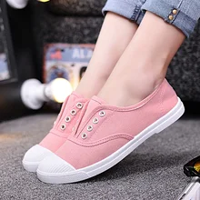 New Women Canvas Shoes Spring Slip On Flats Women’s Casual Shoes Ladies Loafers Zapatos Mujer 2016 Solid Creeper Brand Mocasines