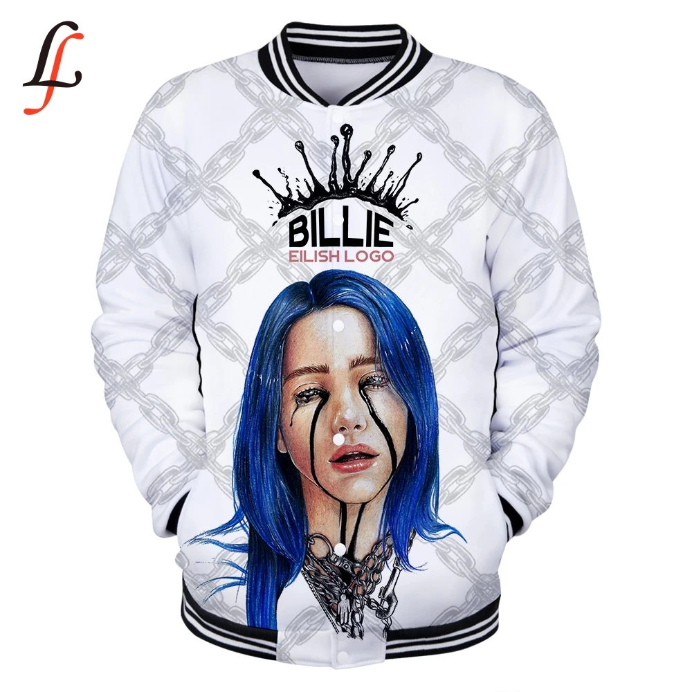 

Billie Eilish Harajuku hoodies Sweatshirts Women/men Winter Casual Baseball jacket Modis Kpop Plus Size XXXXL k-pop clothes