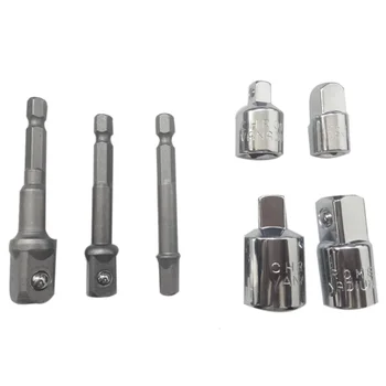 

Socket Adapter Converter Set Hex Shank Drill Nut Wrench 3 Piece Socket Extension Adapter Bit Set Set of 4 Reducing Chucks Adap