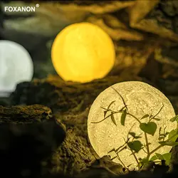 Foxanon USB аккумуляторная 3D печать Луны лампа сенсорный датчик ночь свет 2 вида цветов изменить настольные лампы затемнения домашнего