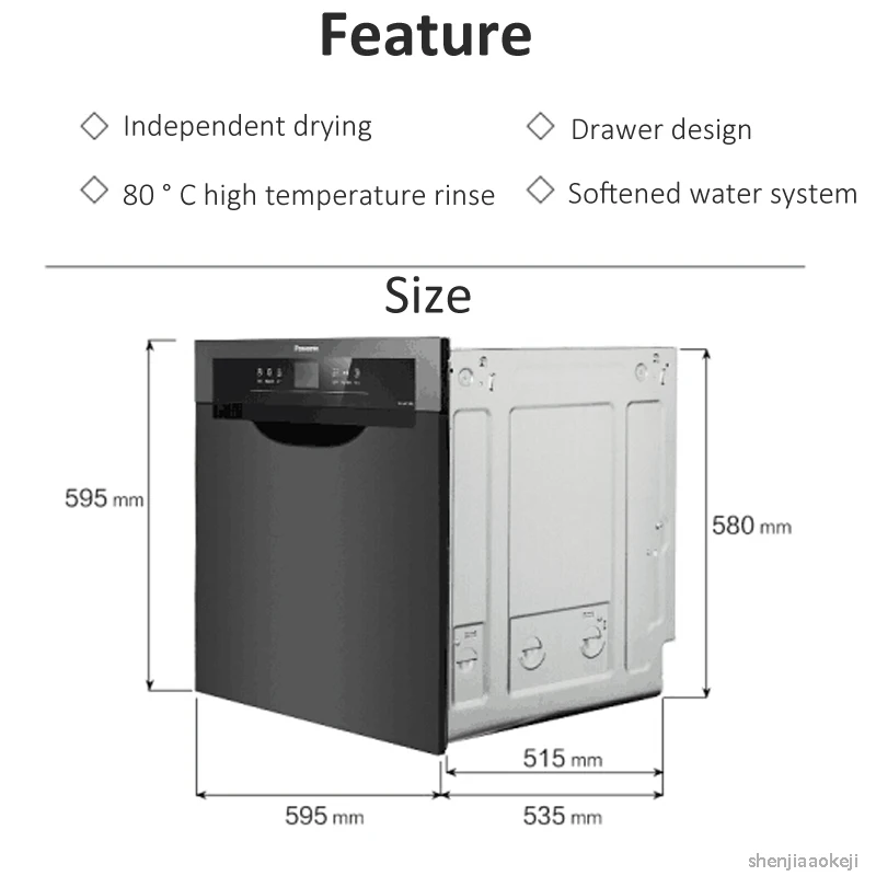 Кухонная посудомоечная машина интеллектуальная посудомоечная машина Встраиваемая машина для мытья посуды высокотемпературная посуда для стерилизации шайб