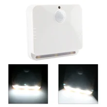 2 шт. 3 светодиодный беспроводной PIR датчик движения Активированный Ночной светильник шкаф коридор Ночной светильник лампа Автоматическое включение/выключение на батарейках