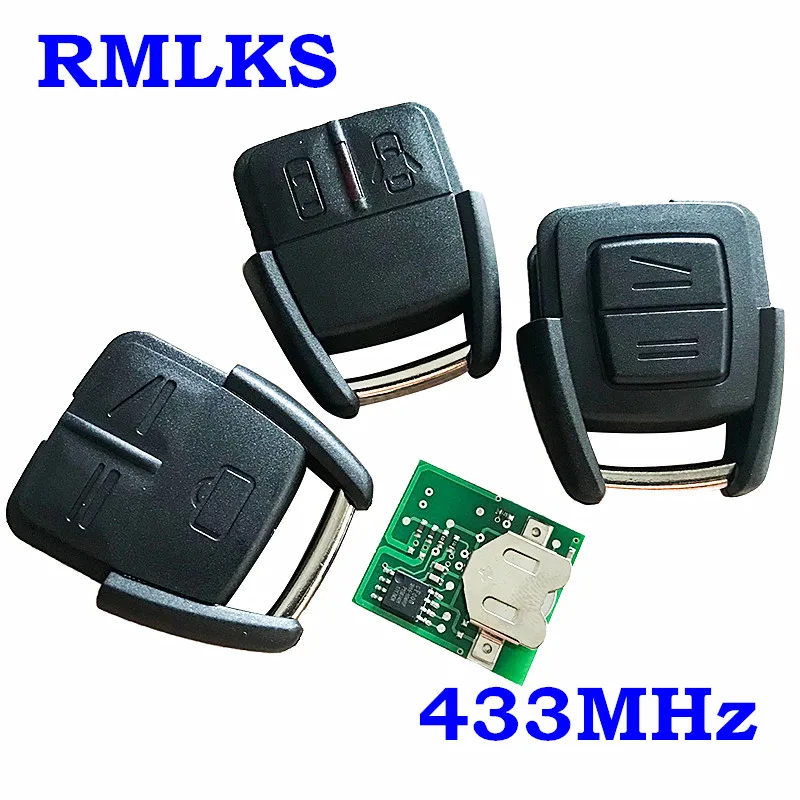 

RMLKS Remote Control Key Fob Fit For Opel Vauxhall For Astra Vectra Zafira 2 Button 433.92MHz Replacement Keyless Entry Alarm
